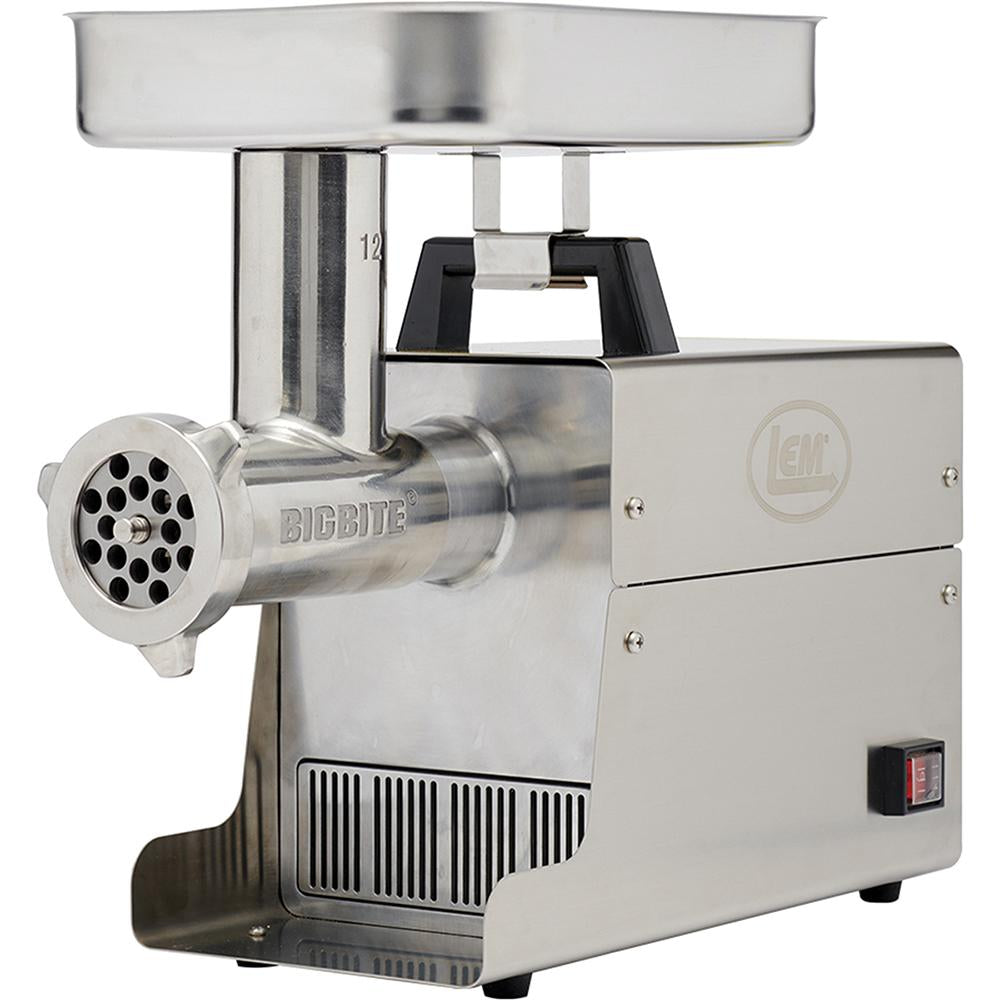 LEM Products #12 Big Bite Stainless Steel Electric Meat Grinder 0.75HP