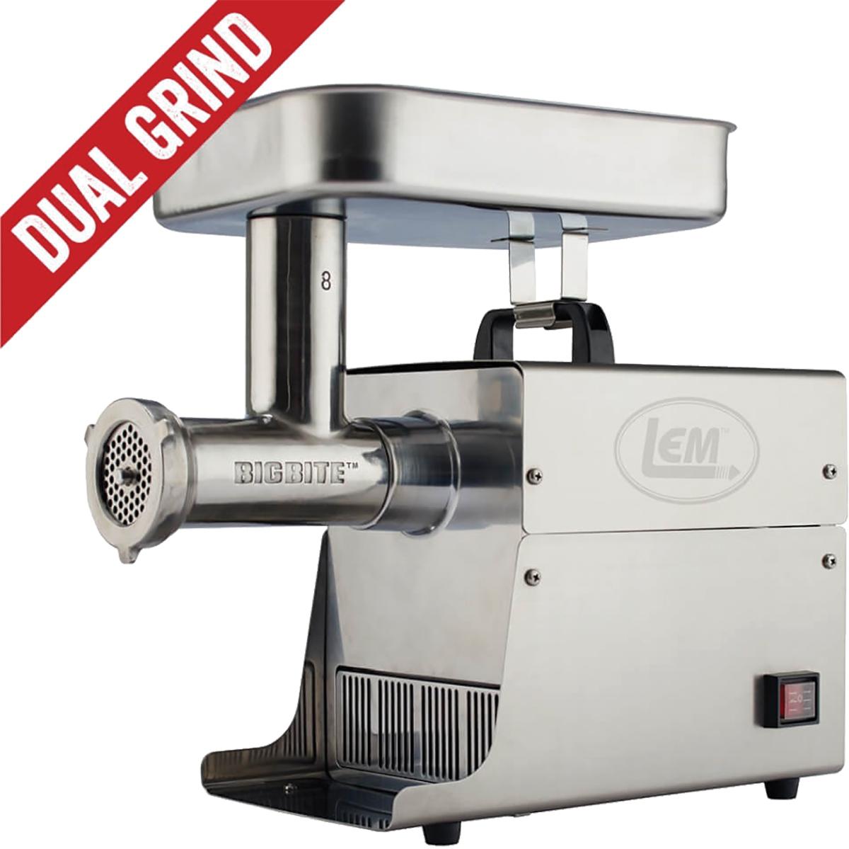 LEM Products #8 Big Bite Dual Grind Electric Meat Grinder 0.5HP