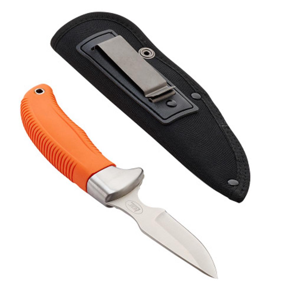 LEM Products Caping Knife - Full Tang Stainless Steel Blade with Belt Sheath