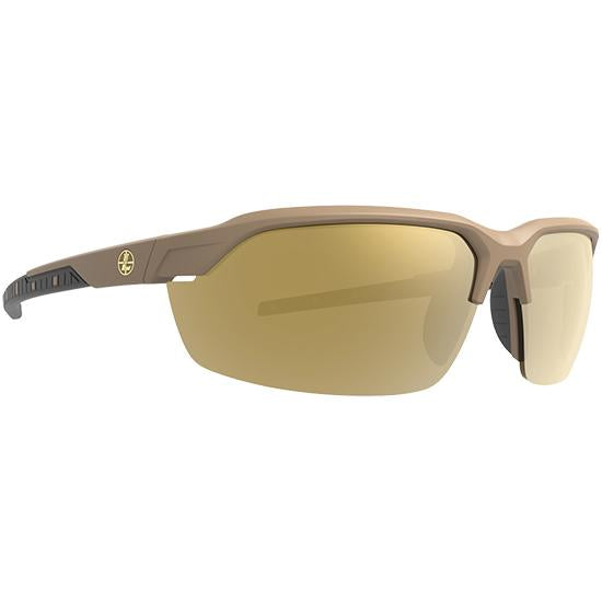 Leupold Tracer Shooting Glasses Shadow Tan - Bronze Mirror/Yellow/Clear Lenses