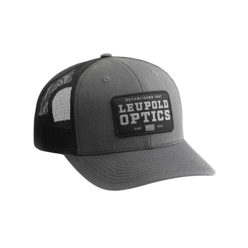 Leupold Established 1907 Snapback Trucker Hat Grey/Black
