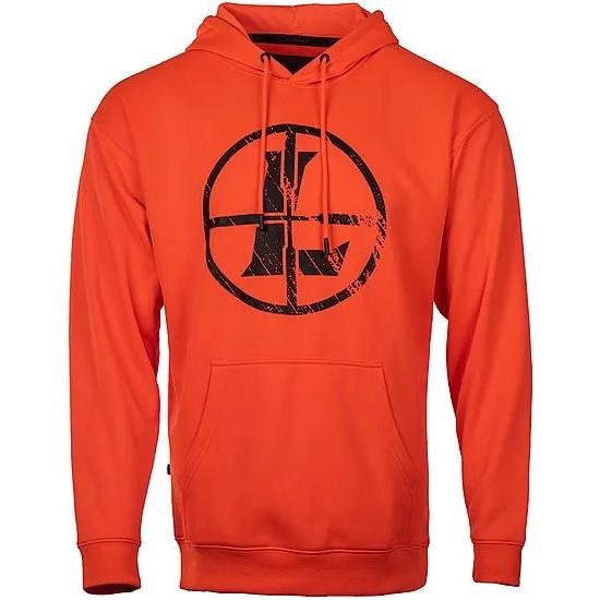 Leupold Distressed Reticle Men's Performance Hoodie Blaze Orange XXXL