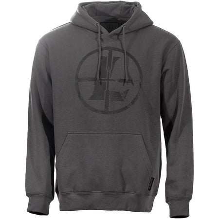Leupold Distressed Reticle Logo Hoodie Gunmetal Size L