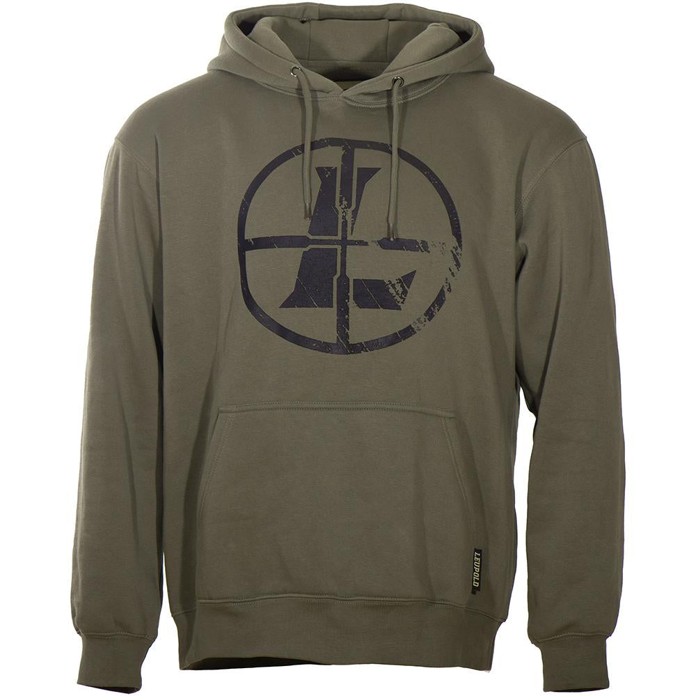 Leupold Distressed Reticle Hoodie in Ash Green - Small