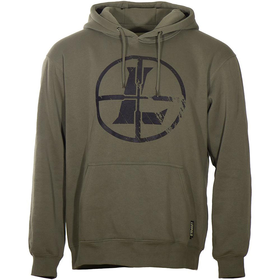 Leupold Distressed Reticle Logo Hoodie Ash Green Size L