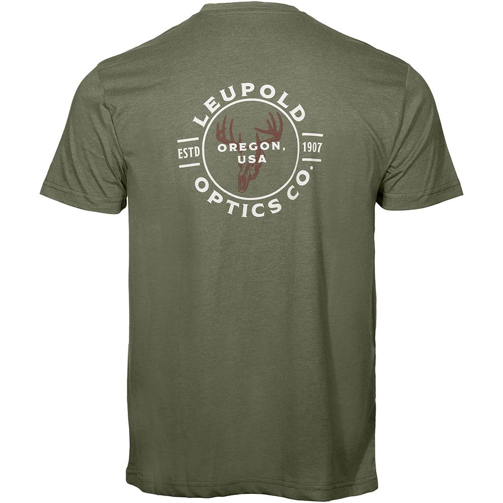 Leupold Buck Country Short Sleeve Hunting Tee Shirt Light Olive Medium