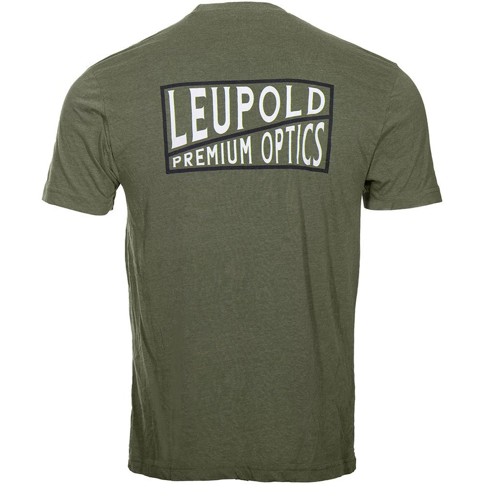 Leupold Premium Optics Short Sleeve Tee Light Olive Size Medium