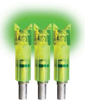 Lumenok Crossbow Lighted Nock Green Crescent Easton Carbon 3-Pack
