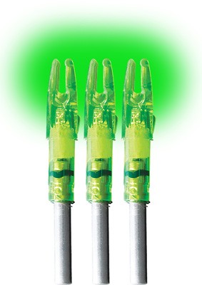 Lumenok GT-Series Lighted Arrow Nocks Green 3-Pack