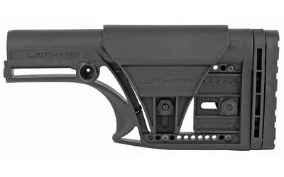Luth-AR MBA-1 Stock with 3-Axis Butt Plate, Fits A2 Rifle Length Buffer Tube, Adjustable LOP/Cheek Height, AR-15/AR-10, Black MBA-1-3AX