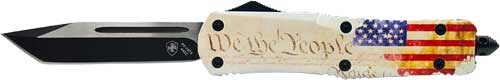Templar Knife Large OTF We The People 3.5" Black Tanto Blade