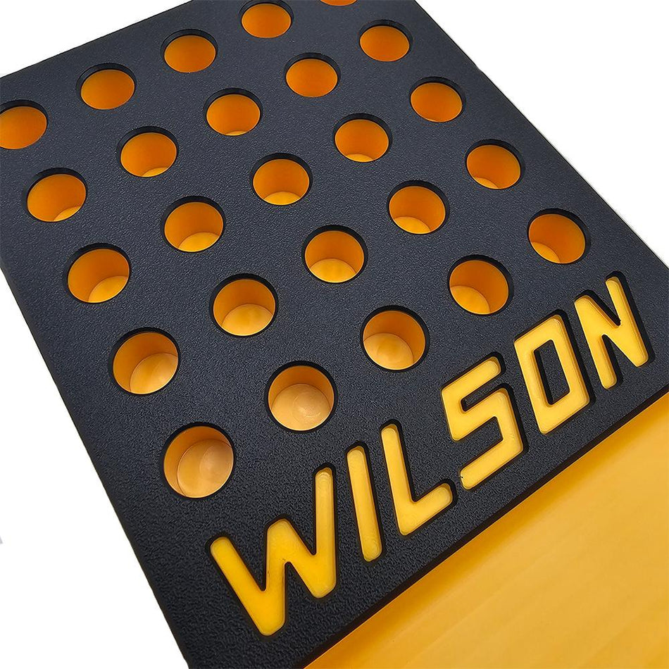 L.E. Wilson 25-Hole Reloading Brass Tray .440" with Built-In Bullet Cup
