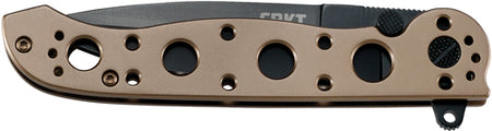 CRKT M16-03BK 3.5" Plain Edge Spear Point Black Blade Bronze Folder
