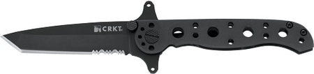 CRKT M16-10KSF 2.94" Half Serrated Black Tanto Blade Folding Knife