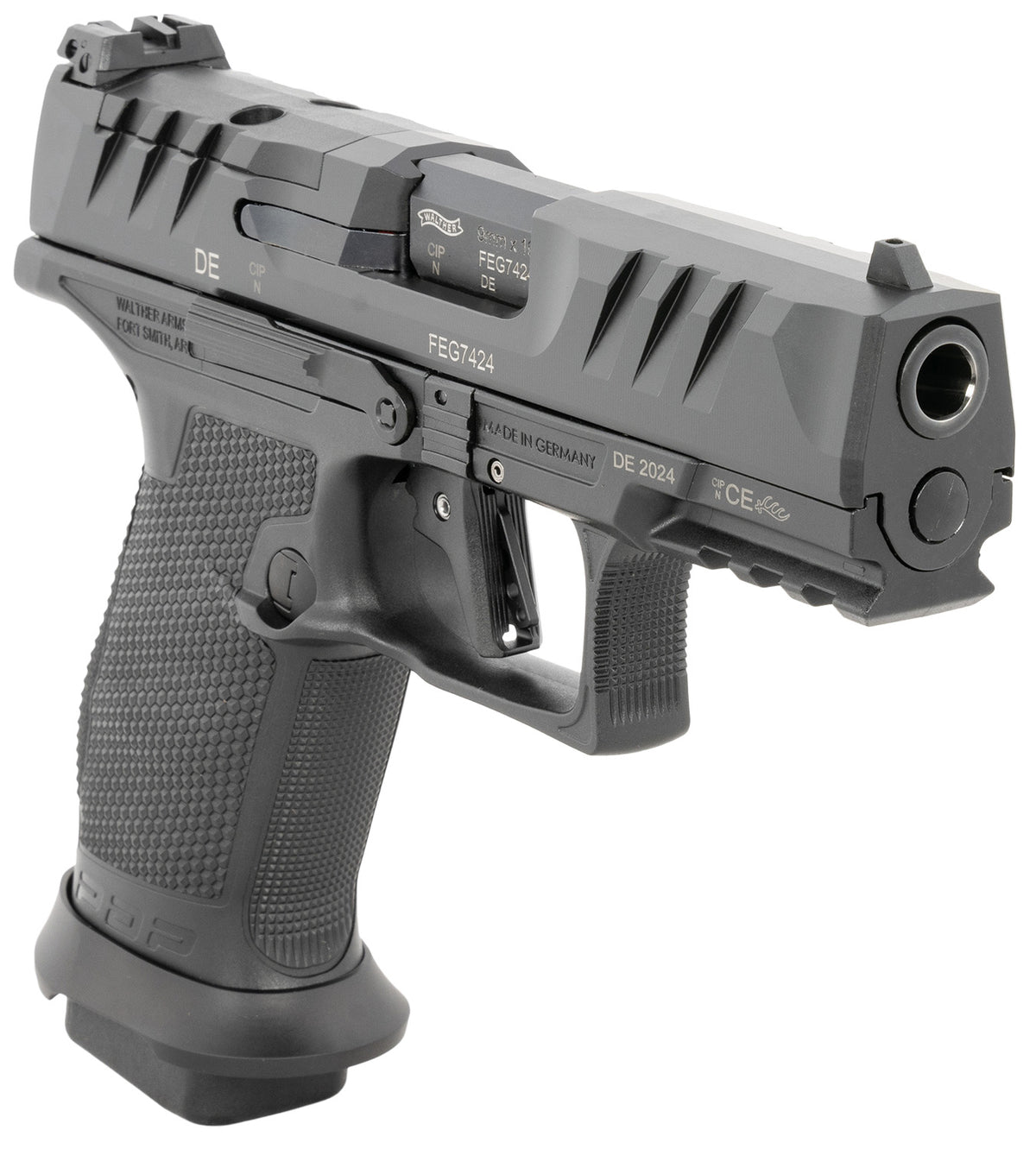 Walther Arms 2884976 PDP Pro-E 9mm 18rd 4" Black Steel Slide 18 RDS MAGS