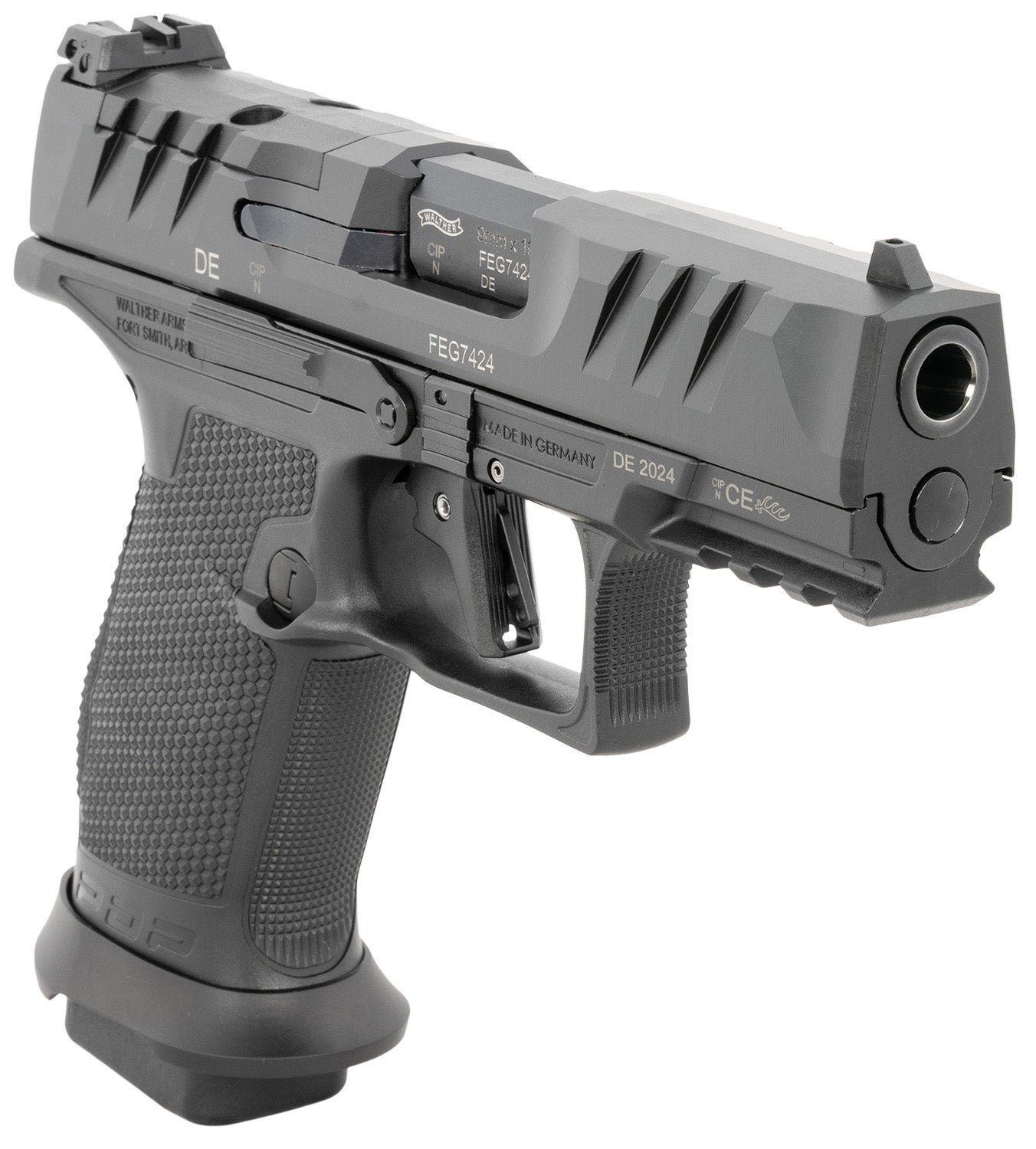 Walther Arms 2884976 PDP Pro-E 9mm 18rd 4" Black Steel Slide 18 RDS MAGS