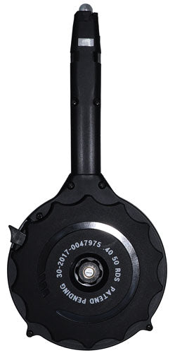 Iver Johnson Glock .40 S&W 50-Round Black Drum Magazine Polymer