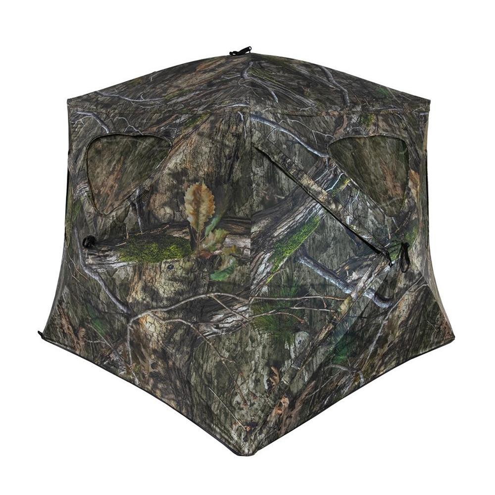 Ameristep Silent Brickhouse Wide Bottom Fire Retardant Ground Blind - Mossy Oak Country DNA XL