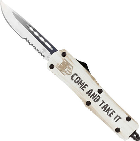 CobRaTec Medium FS3 OTF Come and Take It 3" Drop Point Serrated Knife