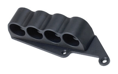 Mesa Tactical SureShell 4-Shell Left Side Saddle Carrier, 12 Gauge, Fits Remington 870, Black 90320