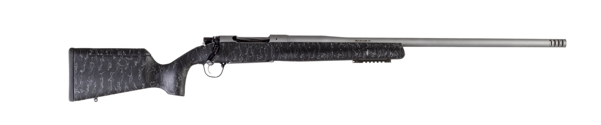 Christensen Arms 8010201100 Mesa Long Range 6.5 PRC 4+1 26" Threaded Barrel, Tungsten Gray Cerakote, Black with Gray Webbing Stock