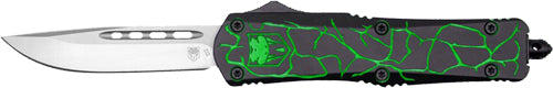 CobRaTec Medium FS-3 OTF Fractured Black Green 3" D2 Steel Knife