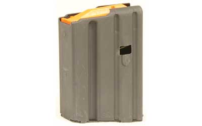 ASC 223 Rem 5-Round Stainless Steel AR-15 Magazine, Black with Orange Follower