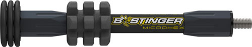 Bee Stinger MicroHex Hunting Bow Stabilizer 6" Black with Countervail Technology