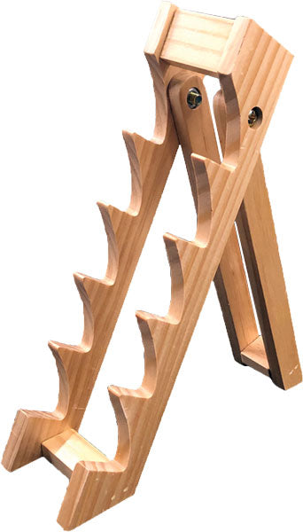 ABKT Wood Knife Display Stand - Holds 5 Knives, 10.25"x2.3"x6.5"