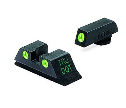 Meprolight Tru-Dot Night Sight Set for Glock 9mm/.357 Sig/.40 S&W/.45 GAP - Suppressor Height Green/Green