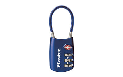Master Lock 4688DBLU Blue Flexible Combination Shackle Lock