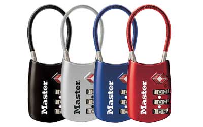 Master Lock 4688D TSA-Accepted Flexible Combination Cable Luggage Lock Assorted Colors