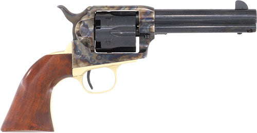 Cimarron Model P Black Powder Revolver .44 Cal 4.75" Case Colored Blued Walnut Grip 6 Shot