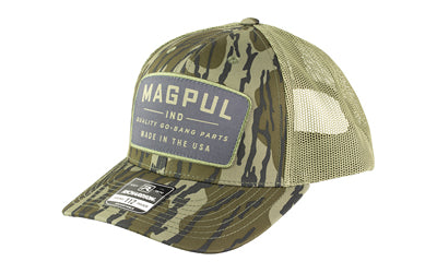 Magpul Industries Go Bang Trucker Hat, Six-Panel Mesh Back, Bottomland Camo, Cotton/Polyester Blend MAG1102-346