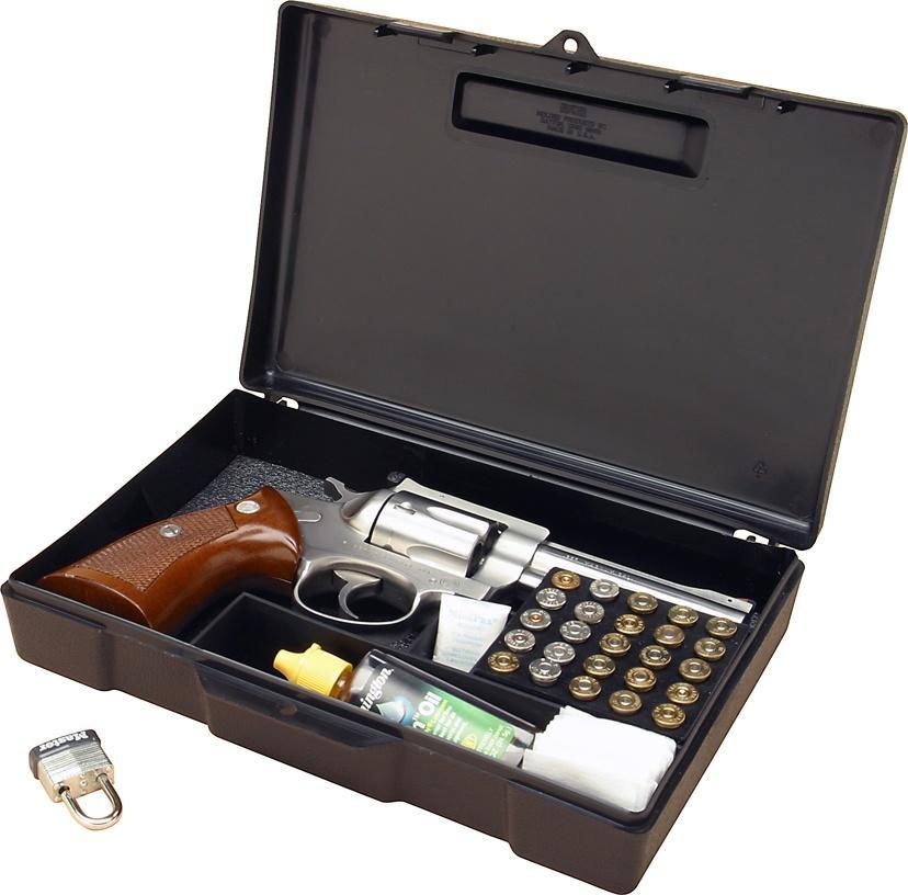 MTM Handgun Long Term Storage Case for 4" Revolvers Black