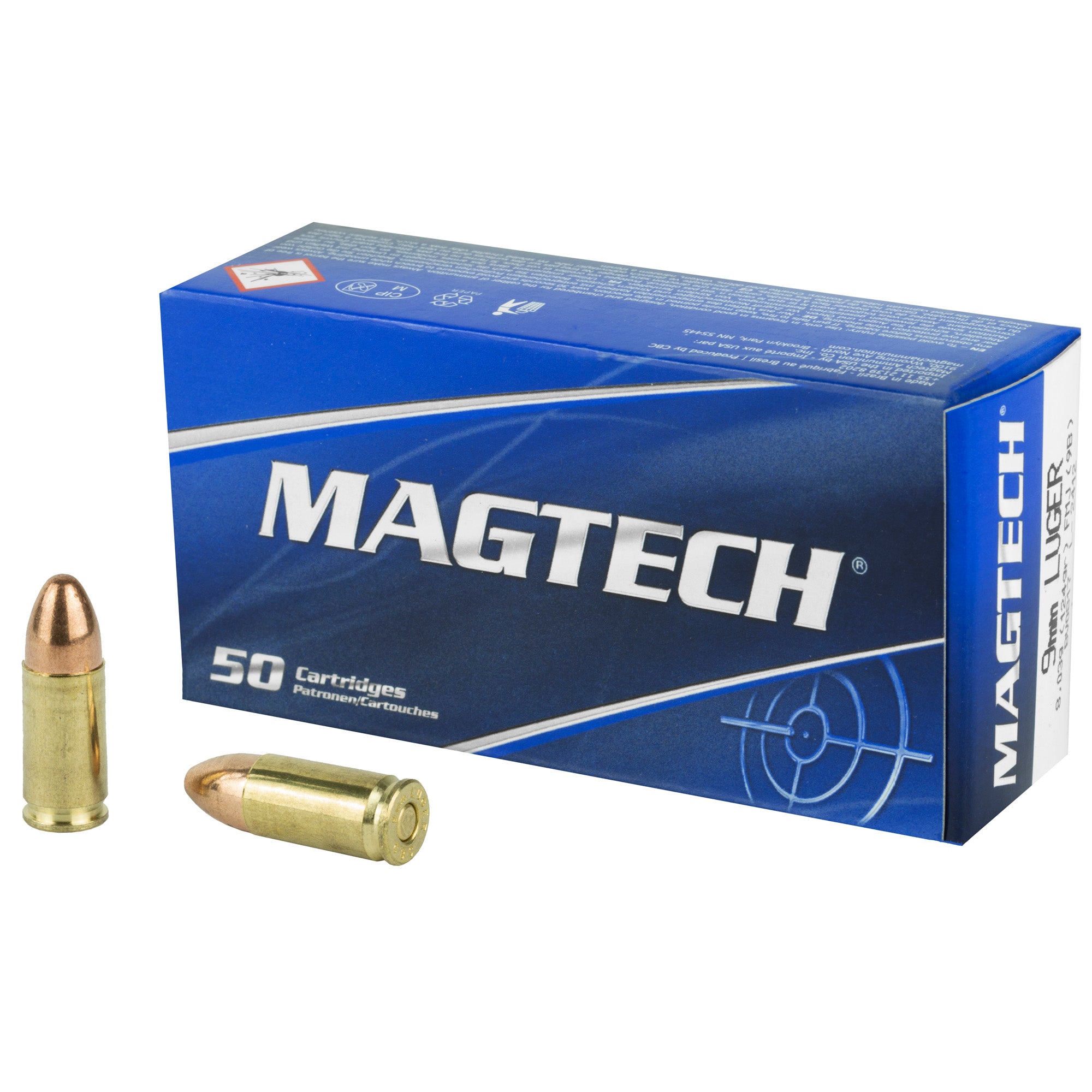 Magtech Sport Shooting Range/Training 9mm Luger / Parabellum 124 gr FMJ ammo