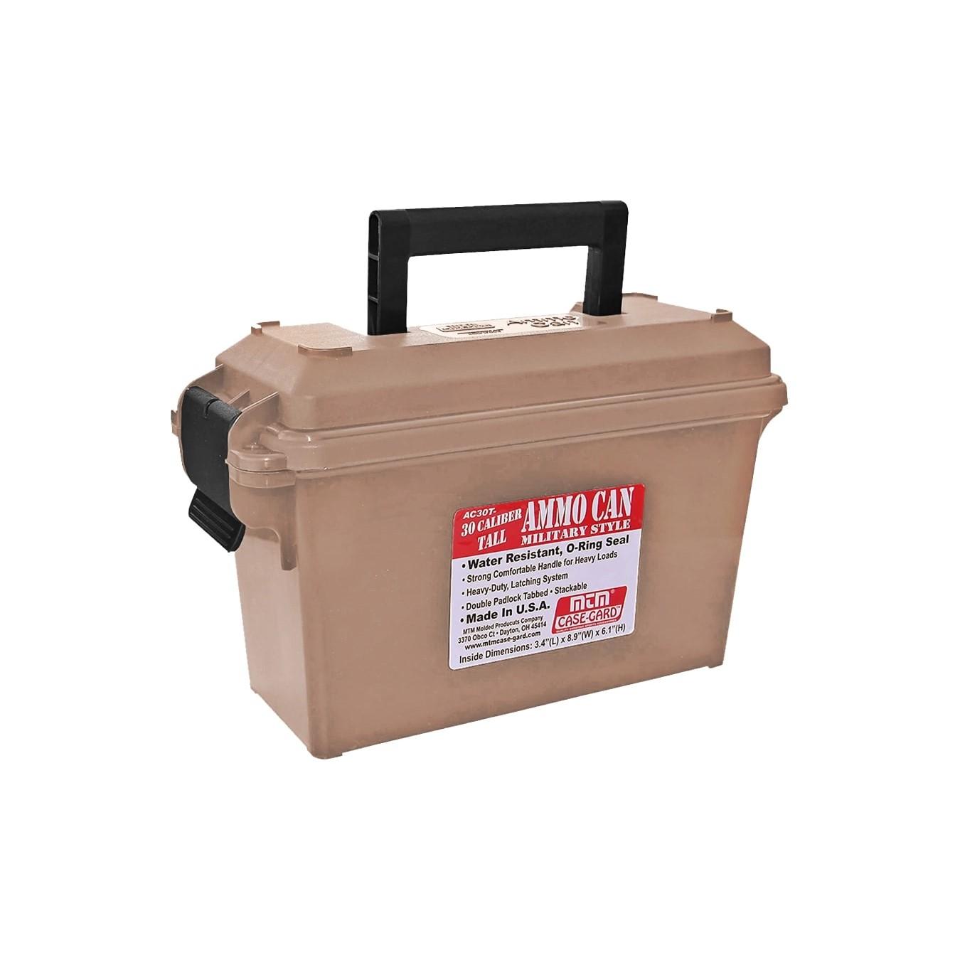 MTM .30 Cal Ammo Can Tall FDE Water-Resistant Polypropylene