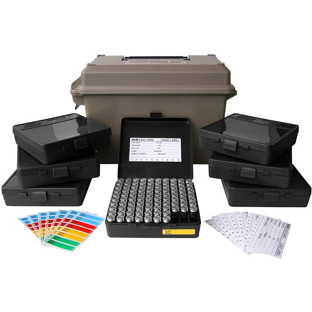MTM AC50 .45 ACP Ammo Can Combo with 7 P10045 Ammo Boxes Dark Earth 700 Round Capacity