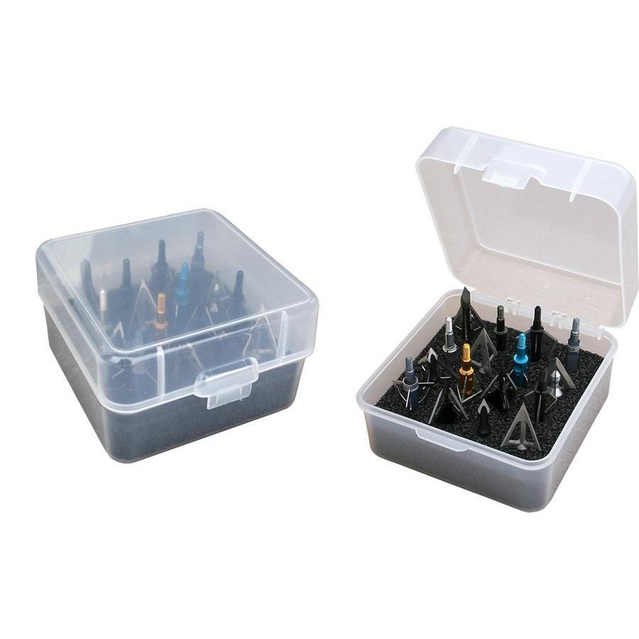 MTM Broadhead Storage Box Clear Holds 16 Assembled Broadheads