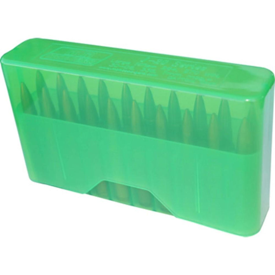 MTM J-20 Slip-Top Ammo Box .17/.223/.222 Mag Clear Green 20-Round