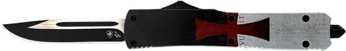 Templar Knife Slim OTF Templar Flag 3.1" Black Drop Point Blade