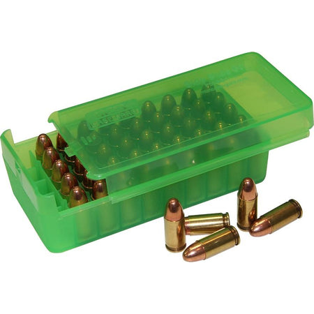 MTM Side-Slide Handgun Ammo Box for 45 ACP Clear Green