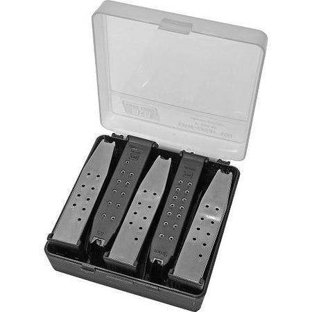 MTM Handgun Magazine Storage Case Clear Smoke - Holds 5 Double-Stack Mags