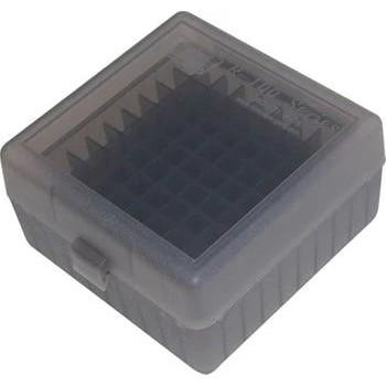 MTM Flip-Top Rifle Ammo Box 22-250/.243/.308 Win/.220 Swift 100 Round Clear Smoke