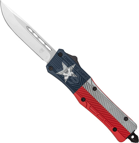 CobRaTec Medium CTK1 OTF Texas State Flag Cerakote 3" Drop Point Knife