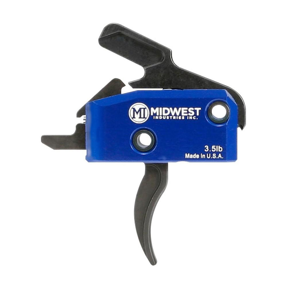Midwest Industries AR-15 Drop-In Curved Trigger 3.5lb with Anti-Walk Pins Black