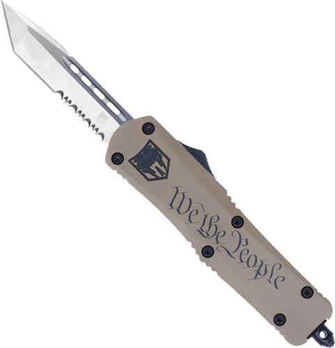 CobraTec Medium FS3 OTF We The People 3" Tanto Serrated Knife