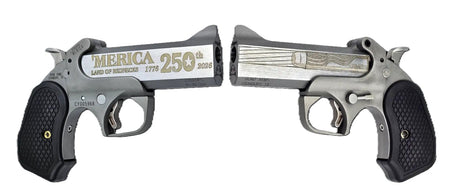 Bond Arms BACY-250TH-45-70 Cyclops 'Merica 45-70 Gov 1 Shot 4.25" Rough Matte Barrel, Rough Stainless Steel Frame, Black B6 Resin Grip, Exposed Hammer