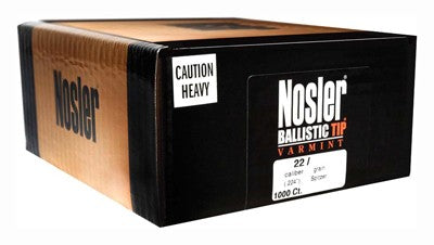 Nosler Bullets 22 Cal .224 50gr Ballistic Tip Orange Polymer Tip 1000 Count