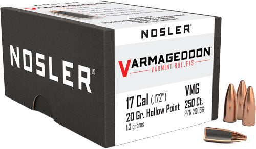 Nosler Bullets 17 Cal .172 20gr Varmageddon Hollow Point 250 Count